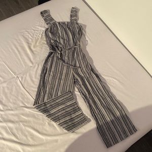 VINCE CAMUTO blue white stripe summer romper